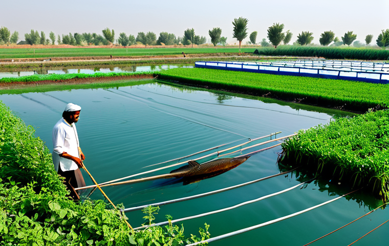 **

"A family-friendly scene depicting a modern fish farm in Pakistan. Focus on healthy, thriving fish in clean tanks. Show workers in appropriate attire tending to the fish. Background includes lush green fields and a clear sky. Safe for work, fully clothed, appropriate content, professional aquaculture, perfect anatomy (for the fish!), natural proportions. High quality, detailed, realistic."

**