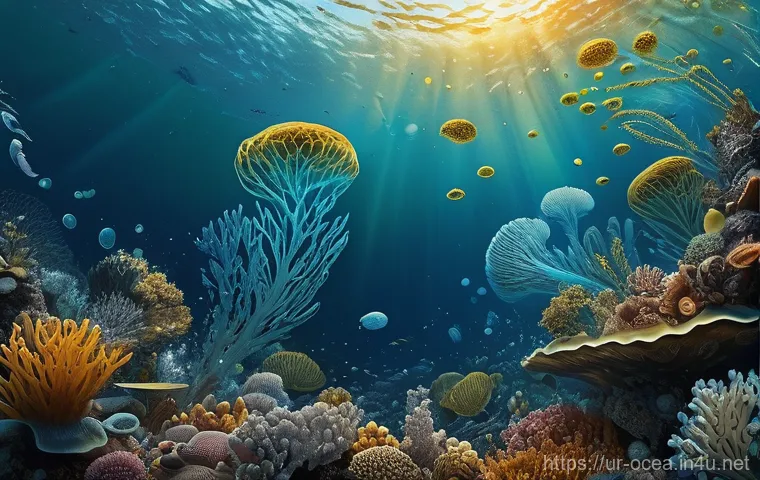 해양 바이러스 연구 - **Prompt:** A breathtaking, high-definition microscopic view revealing the vibrant, complex ecosyste... 해양 바이러스 연구 - **Prompt:** A breathtaking, high-definition microscopic view revealing the vibrant, complex ecosyste...